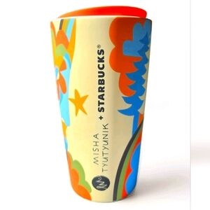 NWT, STARBUCKS 2025 UKRAINE artist Misha Tyutyunik Colorful Ceramic Tumbler 12oz